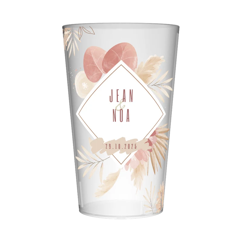 Gobelet personnalisé Mariage Cadre Exotique