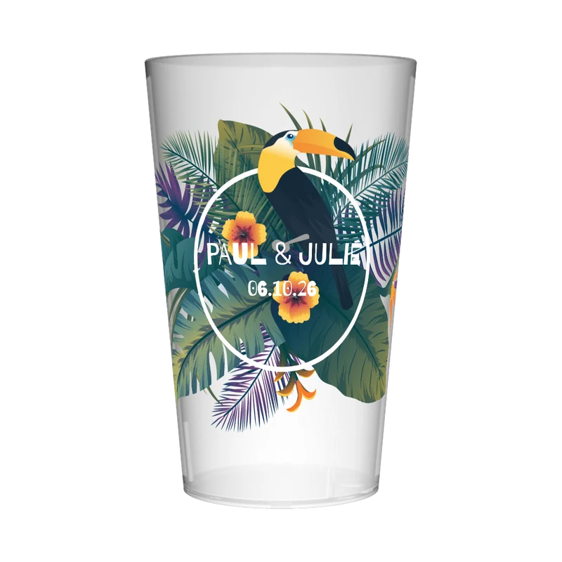 Gobelet personnalisé Mariage Tropical