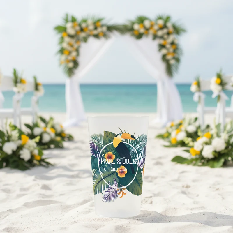 Gobelet personnalisé Mariage Tropical
