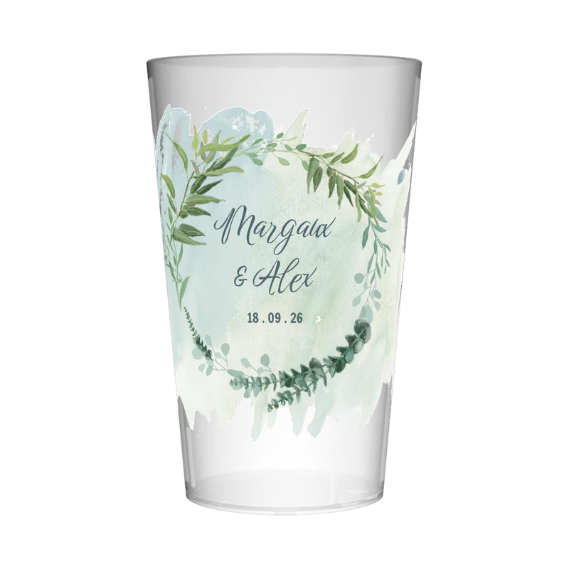 Gobelet personnalisé Mariage Tiare de Feuilles