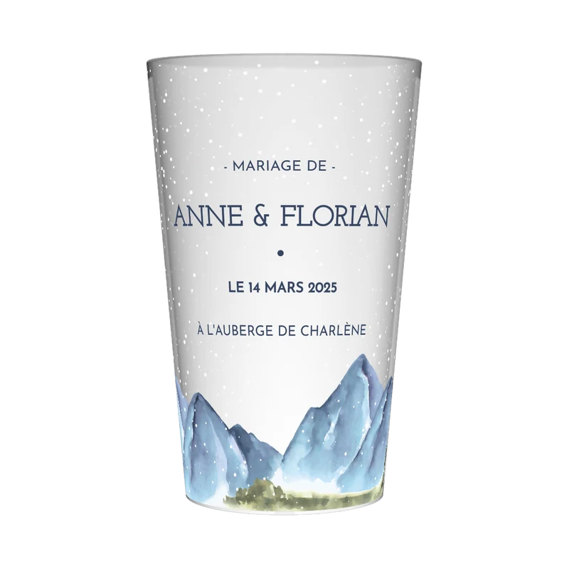 Gobelet personnalisé Mariage Montagne