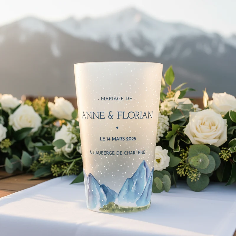 Gobelet personnalisé Mariage Montagne