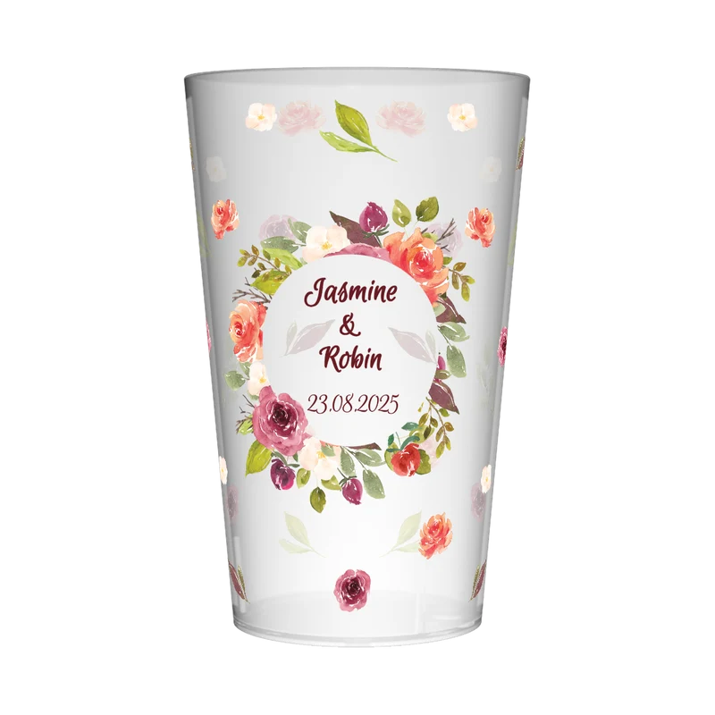 Gobelet personnalisé Mariage Ornement Floral