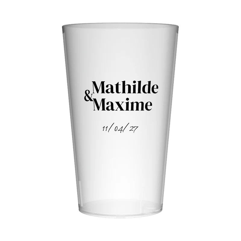 Gobelet personnalisé Mariage Épuré