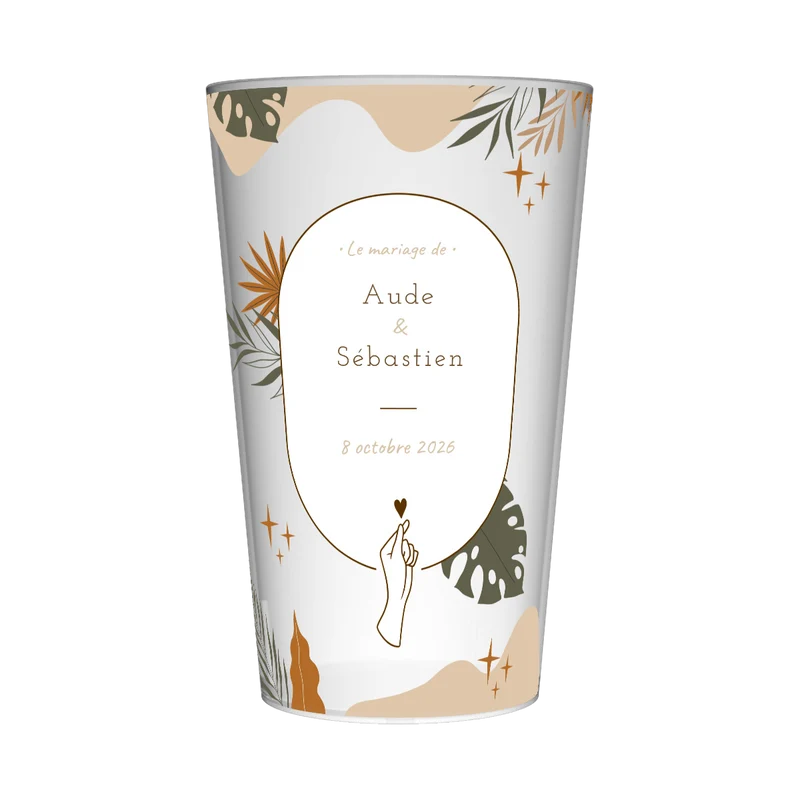 Gobelet personnalisé Mariage Automnal