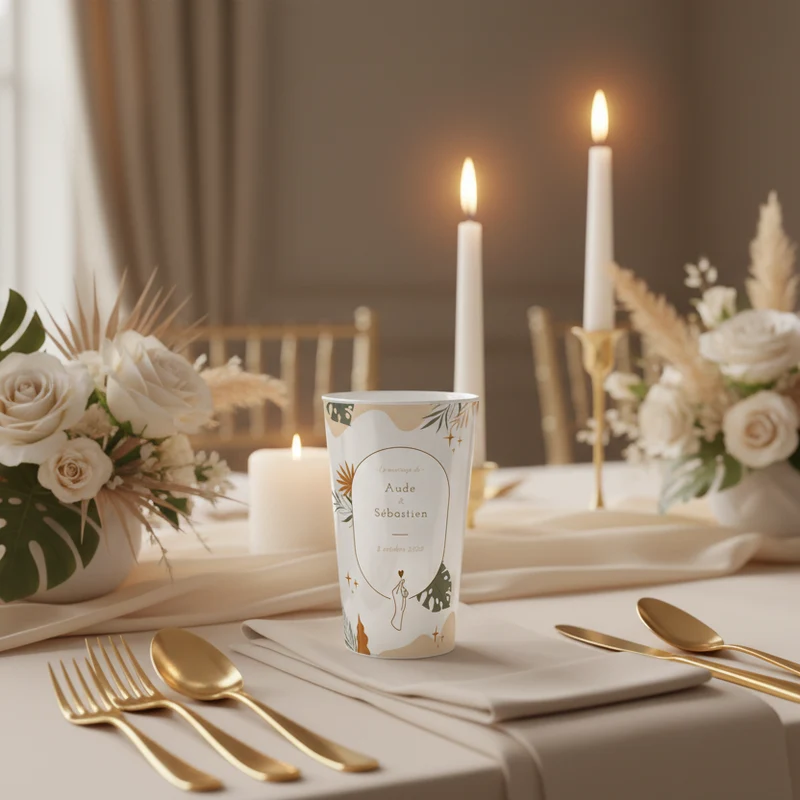Gobelet personnalisé Mariage Automnal