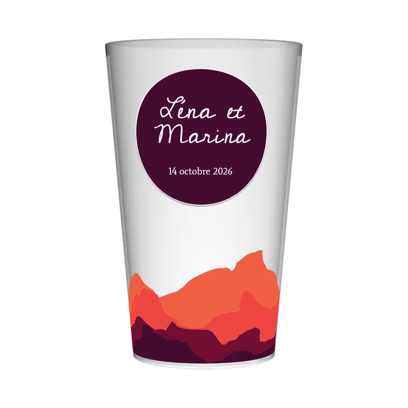 Gobelet personnalisé Mariage Voyage