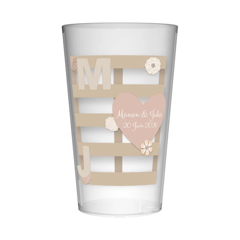 Gobelet personnalisé Mariage Rustique