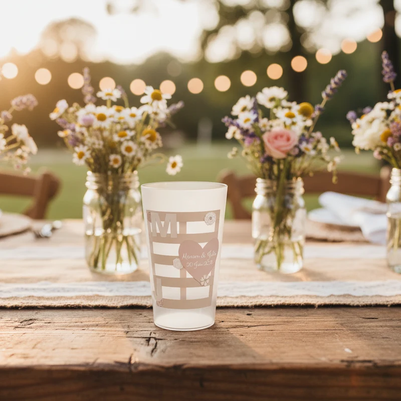Gobelet personnalisé Mariage Rustique