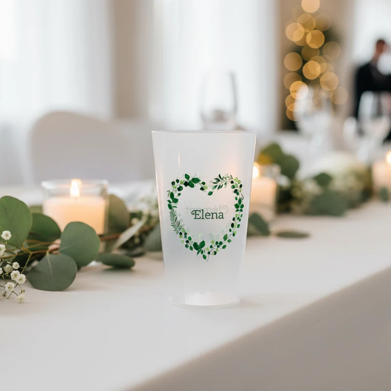 Gobelet personnalisé Mariage Cœur Nature