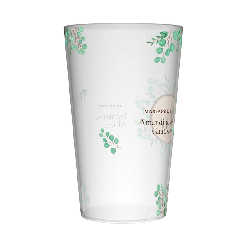 Gobelet personnalisé Mariage Bois & Feuillage