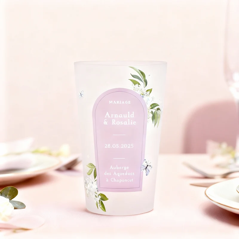 Gobelet personnalisé Mariage Papillon