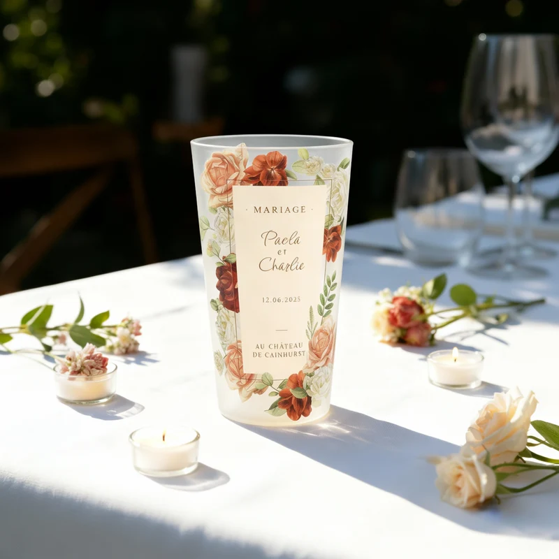 Gobelet personnalisé Mariage Cadre Champêtre