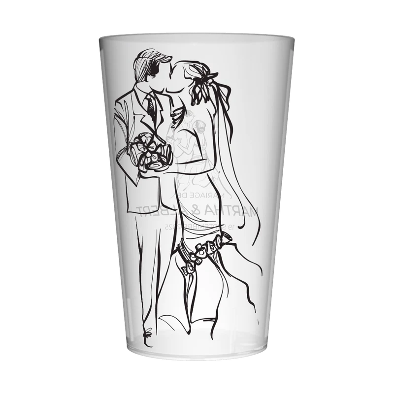 Gobelet personnalisé Mariage Couple Dessin