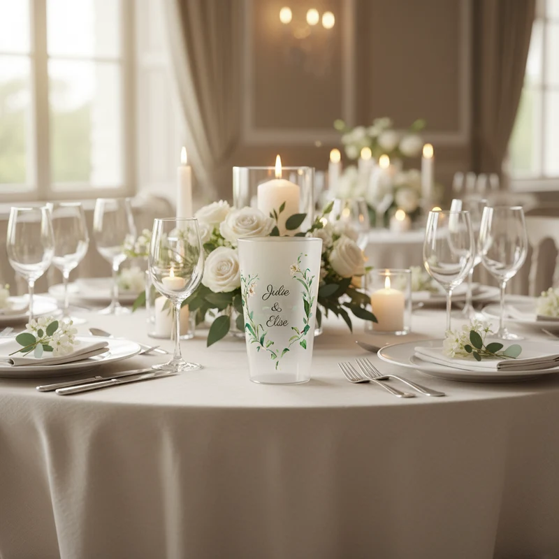 Gobelet personnalisé Mariage Fleur Sauvage