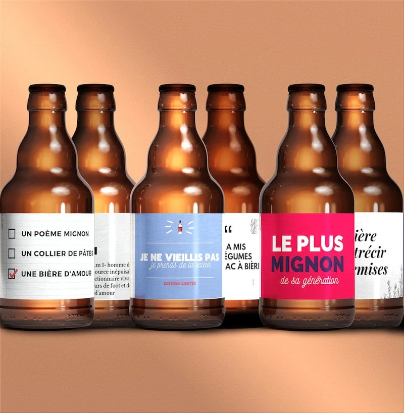 Coffret bière de fête des pères 6 étiquettes différentes