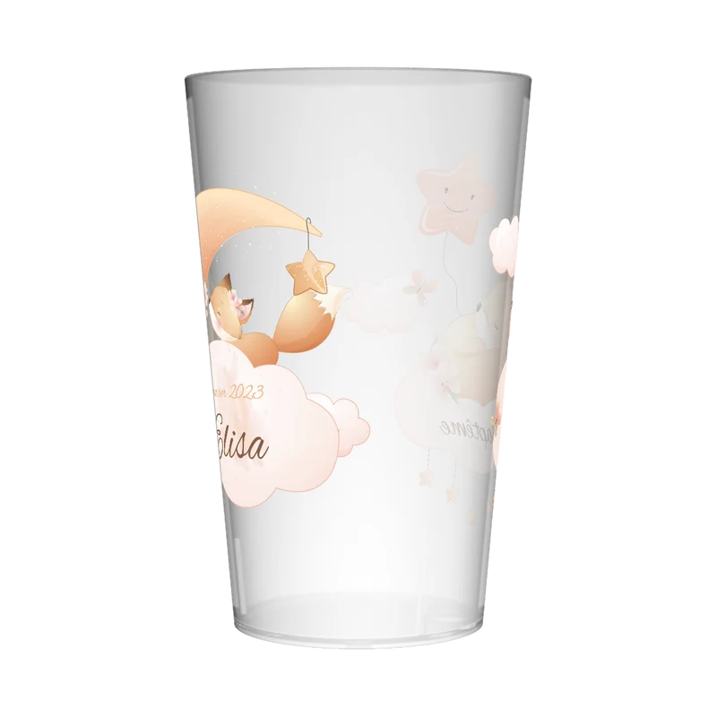Gobelet personnalisé Baptême Renard