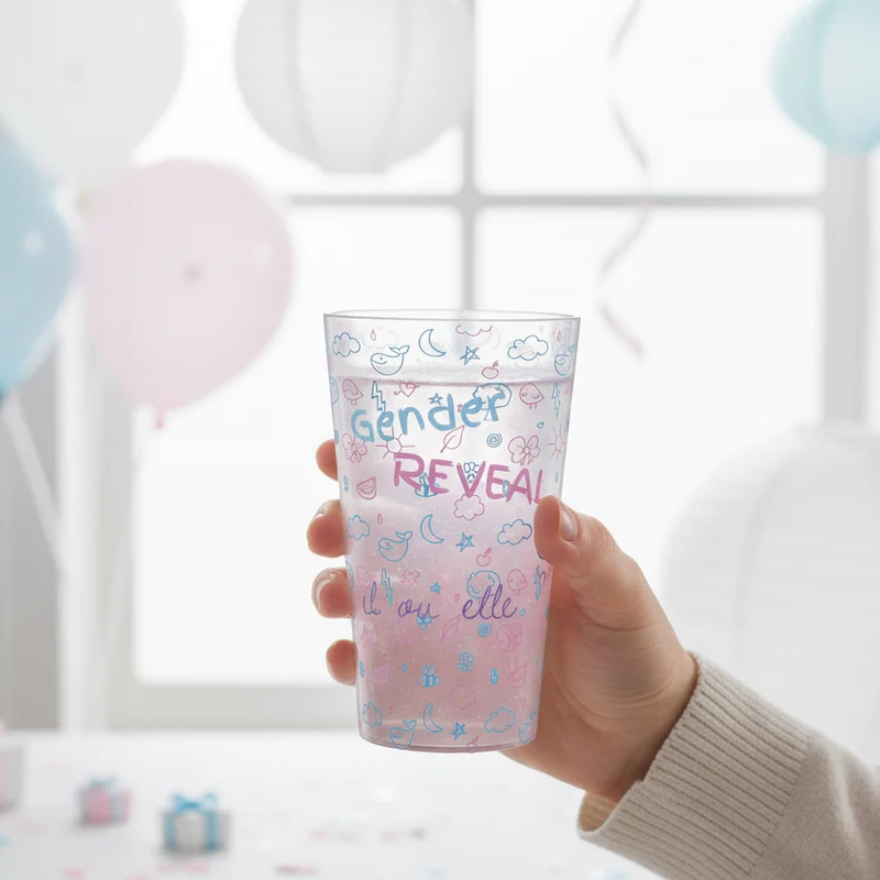 Gobelet personnalisé Gender Reveal Dessin