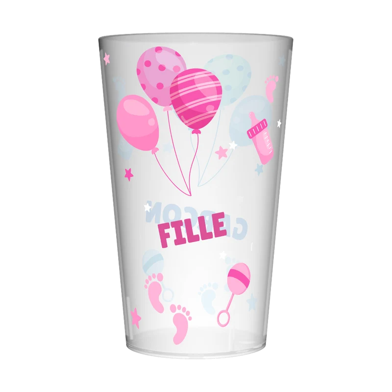 Gobelet personnalisé Gender Reveal Garçon & Fille