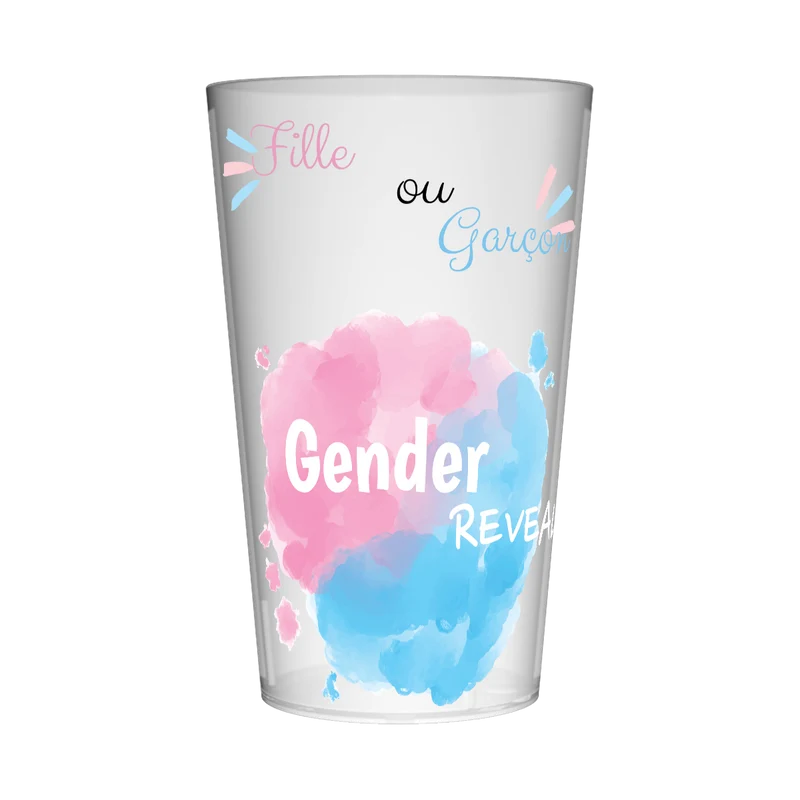 Gobelet personnalisé Gender Reveal Rose & Bleu