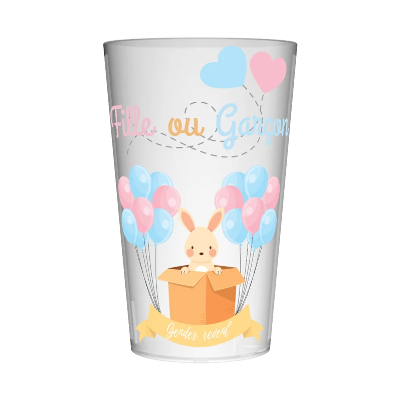 Gobelet personnalisé Gender Reveal Lapin