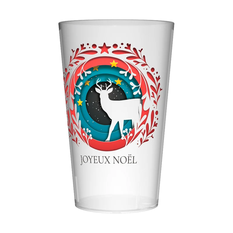 Gobelet personnalisé Noël Renne