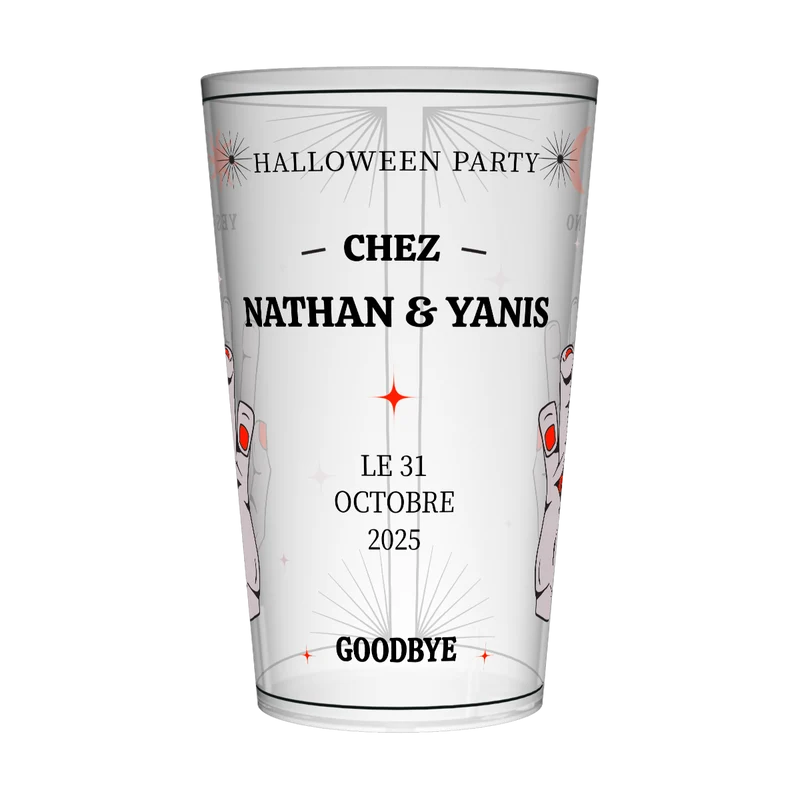 Gobelet personnalisé Halloween Mains
