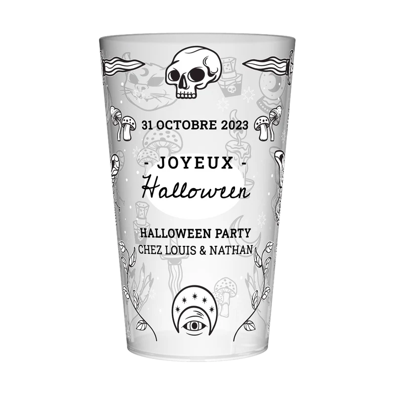Gobelet personnalisé Halloween Black & White
