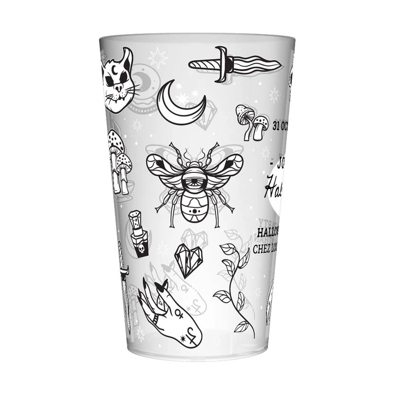 Gobelet personnalisé Halloween Black & White