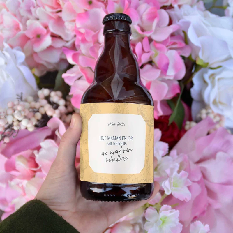 Cadeau annonce grossesse - Bière une maman en or