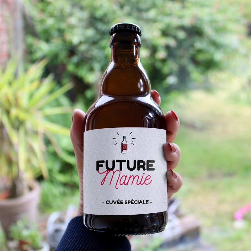 Cadeau annonce grossesse - Bière future mamie