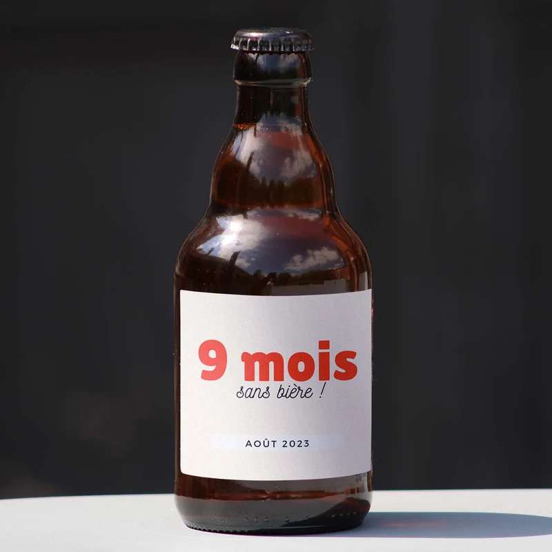 Cadeau annonce grossesse - 9 mois sans bière