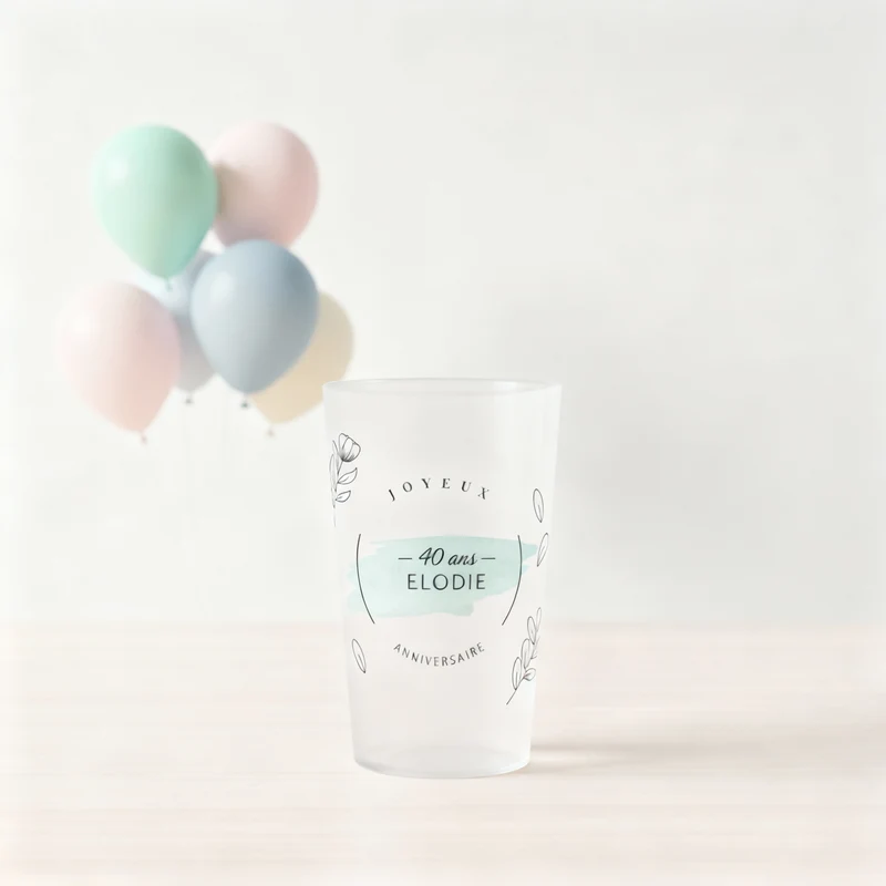 Gobelet personnalisé Anniversaire Simple