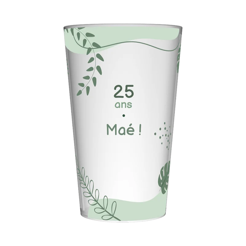 Gobelet personnalisé Anniversaire Vert