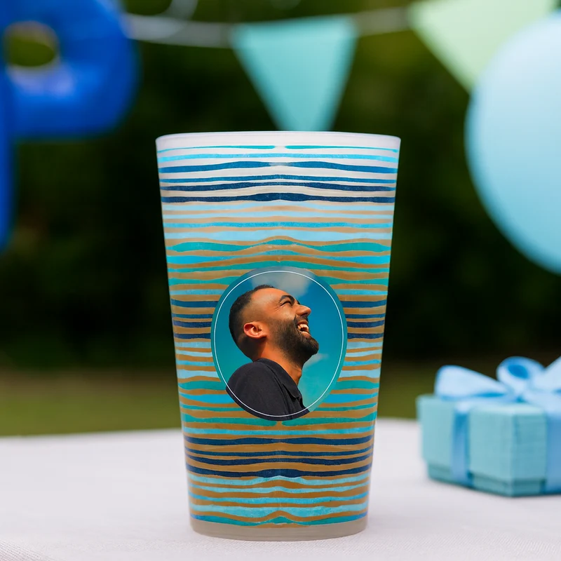 Gobelet personnalisé Anniversaire Bleu