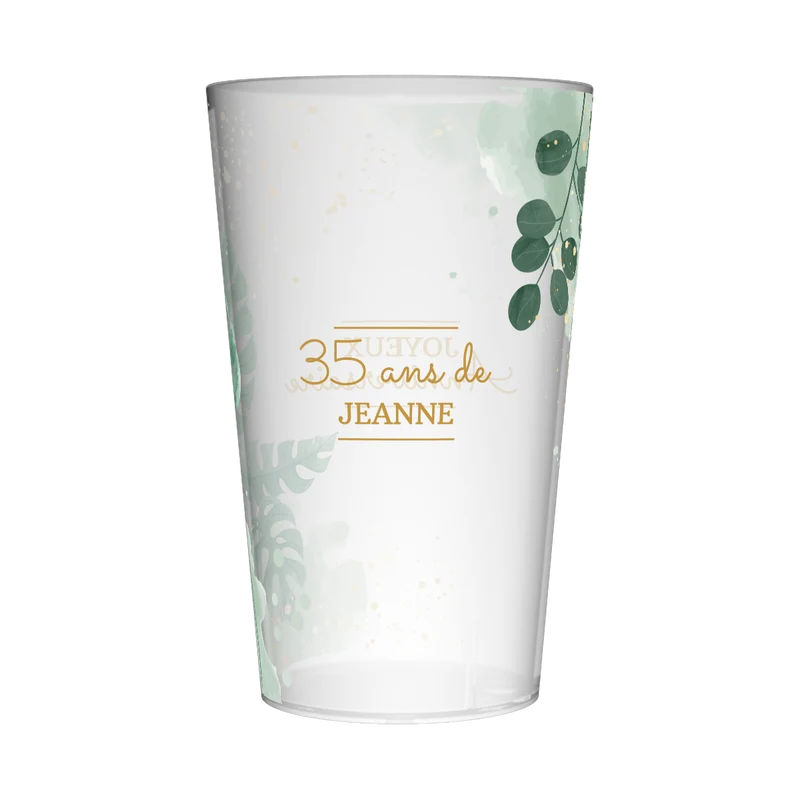 Gobelet personnalisé Anniversaire Monstera