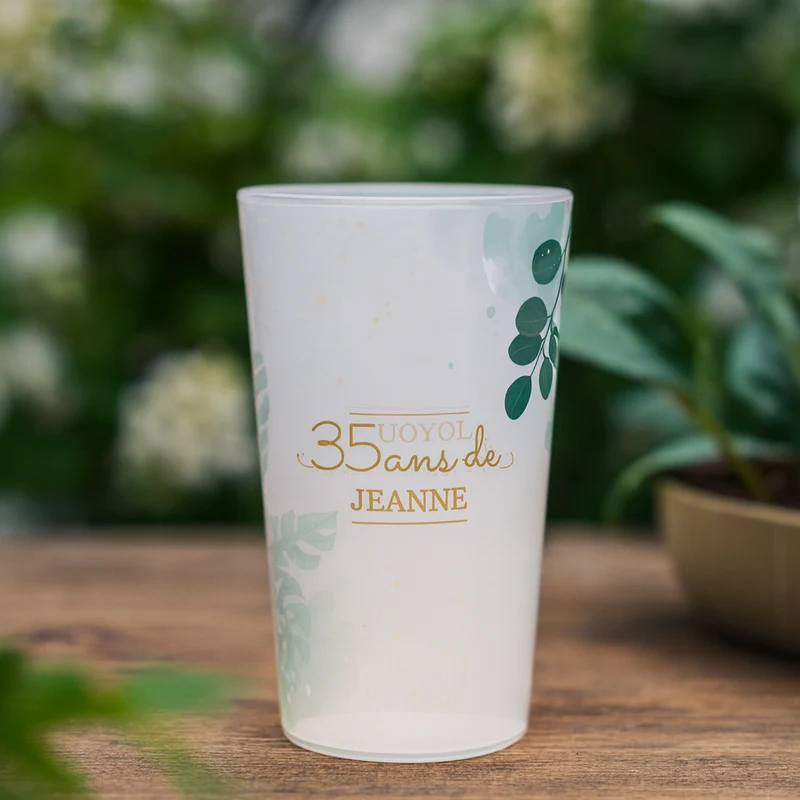Gobelet personnalisé Anniversaire Monstera