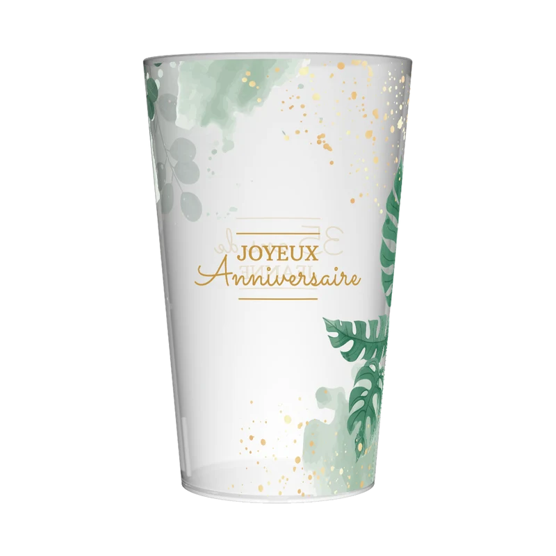 Gobelet personnalisé Anniversaire Monstera
