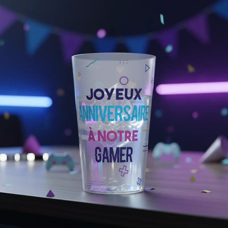 Gobelet personnalisé Anniversaire Jeux Vidéos