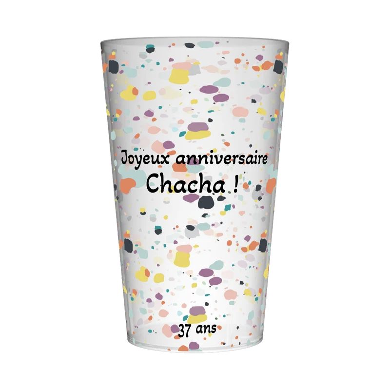 Gobelet personnalisé Anniversaire Taches