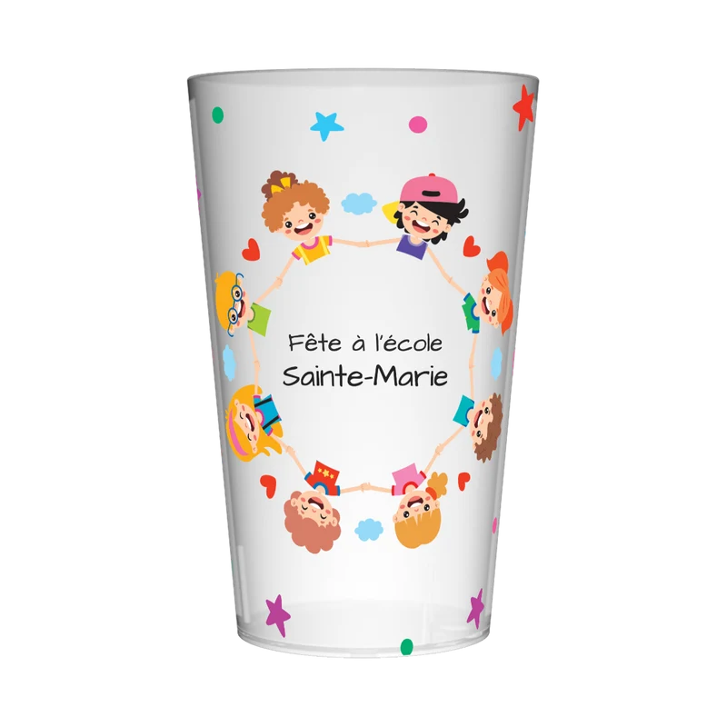 Gobelet personnalisé Fête des écoles Super Héros