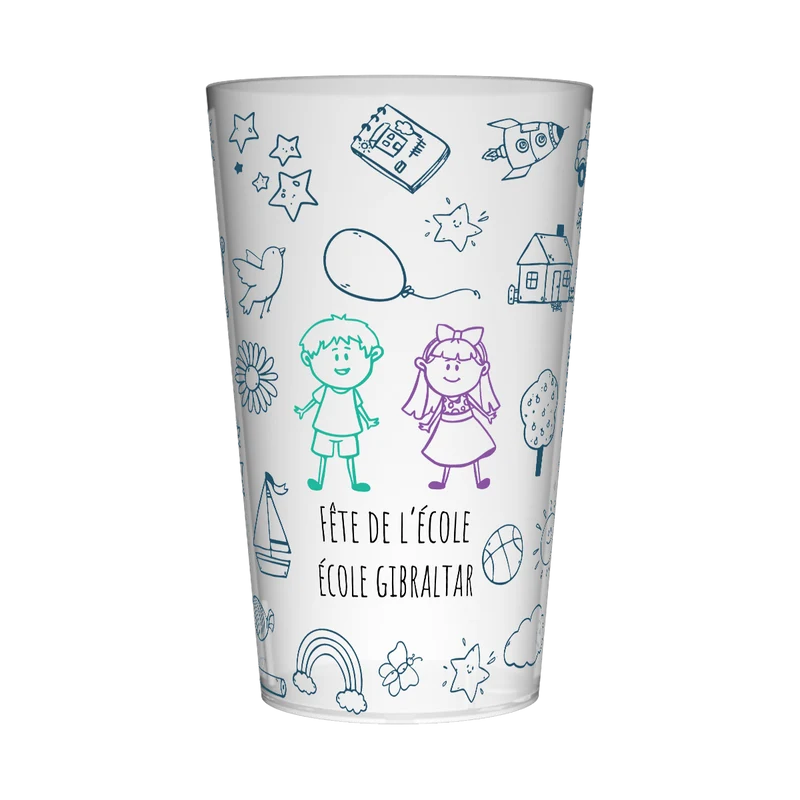 Gobelet personnalisé Fête des écoles Dessin