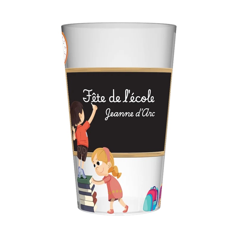 Gobelet personnalisé Fête des écoles Ecriture