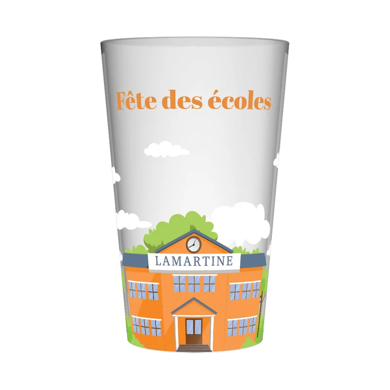Gobelet personnalisé Fête des écoles Bâtiment
