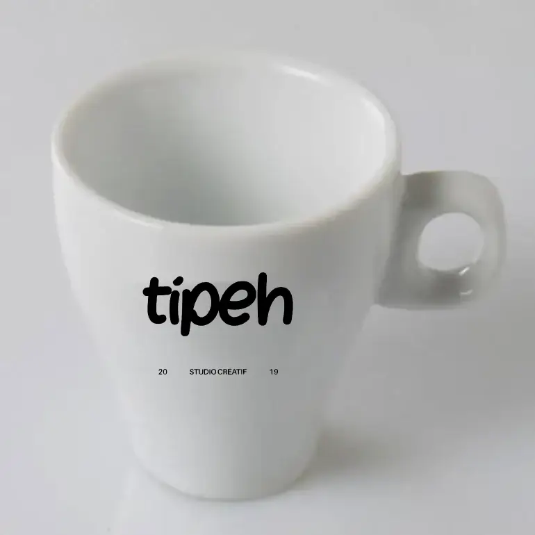 Tasse thé / capuccino en porcelaine personnalisée 23 cL - CONIQUE