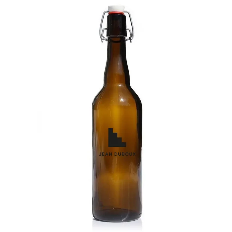 Bouteille en verre personnalisée brune 50cL