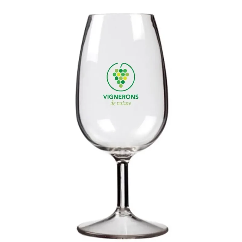 Verre à vin plastique à pieds 22cL INAO