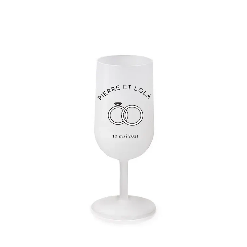 Verre à vin plastique à pieds 18cL POLAR