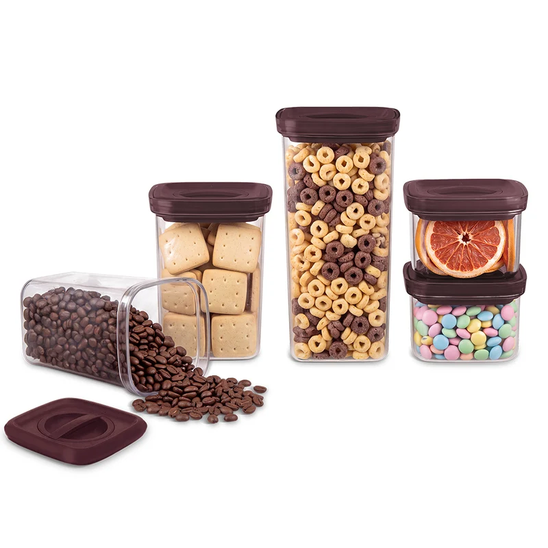 Set de Pot de conservation BerlingerHaus mat bordeaux 5 pièces