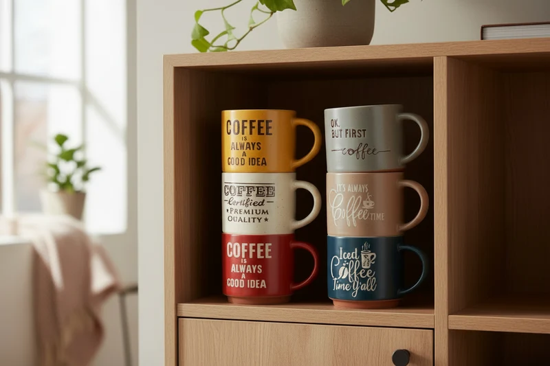 Set de tasses à café Cookinglife - Cappuccino - Koffietijd - 260 ml - 6 pièces